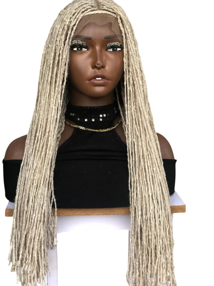 Sliver Grey Sisterlocs Full lace Wig