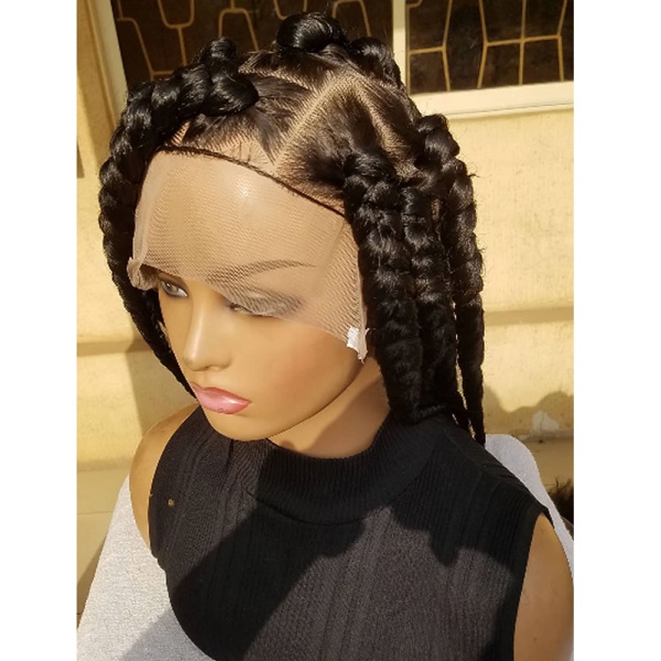 Braided Wig Bob Jumbo Box Braids 12 inches