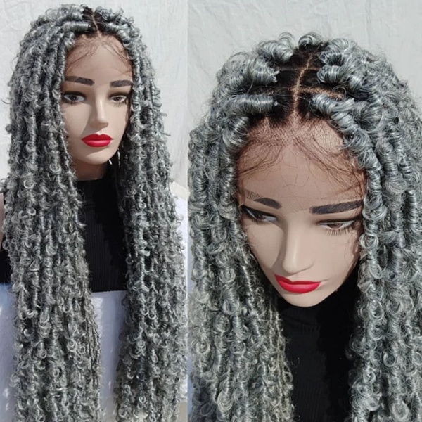 Grey Butterfly Distressed Locs