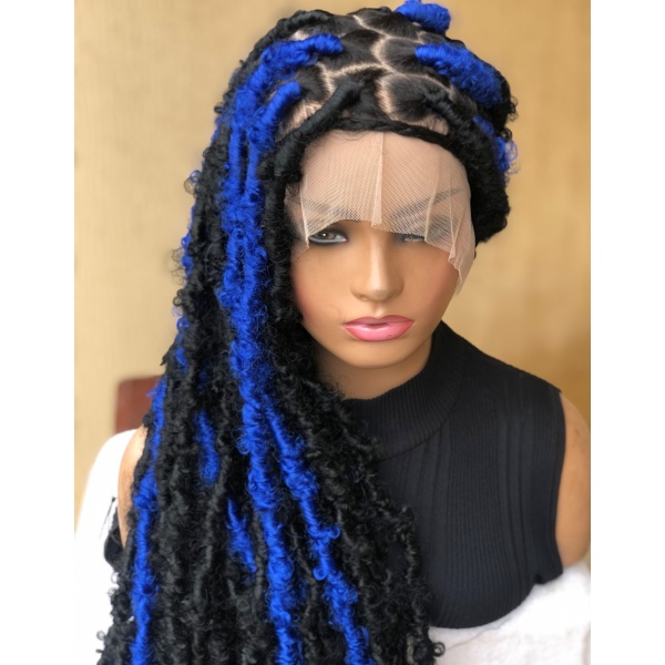 Braided Wig Buttefly Faux Locs