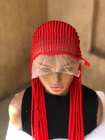 40 inches Red Simply Back Cornrow on full lace wig