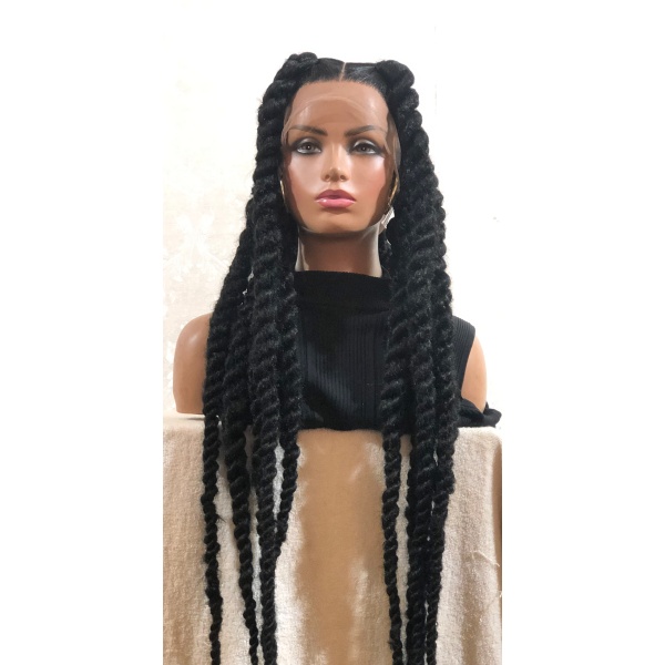 Braided Jumbo Havana Twist on full lace wig 34inches