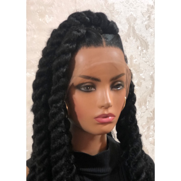 Braided Jumbo Havana Twist on full lace wig 34inches