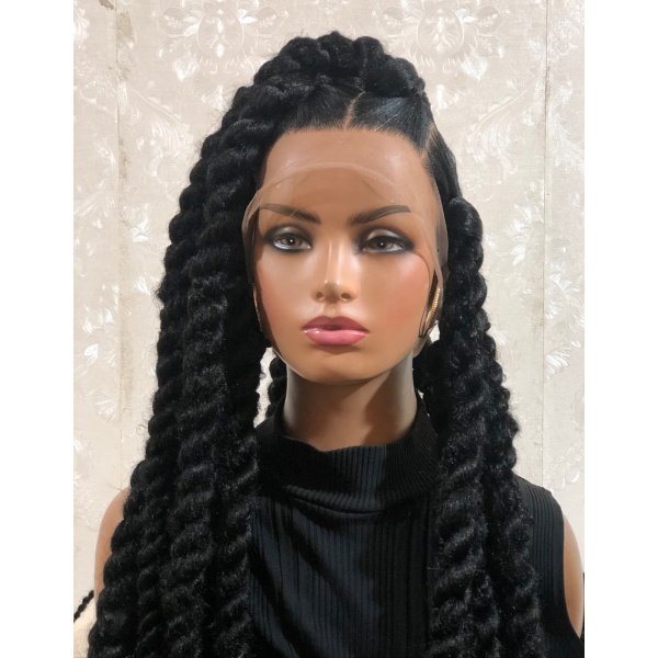 Braided Jumbo Havana Twist on full lace wig 34inches