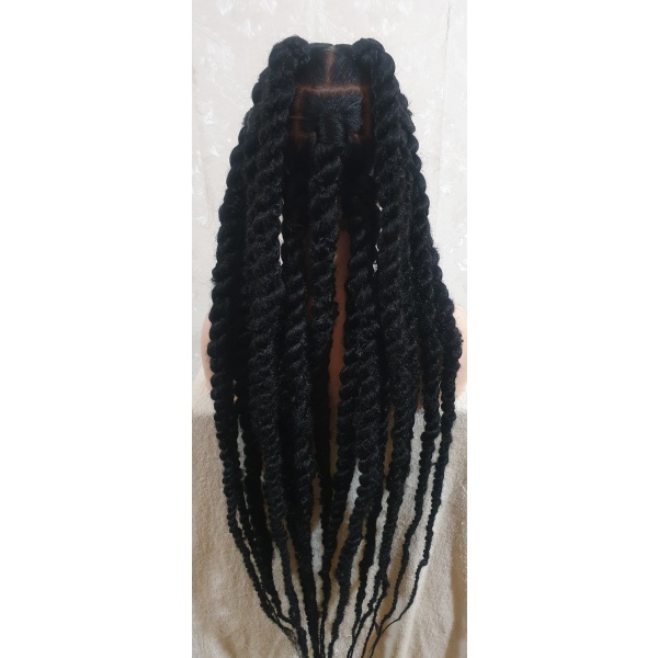 Braided Jumbo Havana Twist on full lace wig 34inches