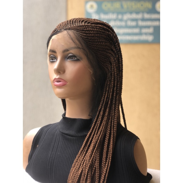 32 inches Light Aurburn Half Simply Back Cornrow With Box Braids