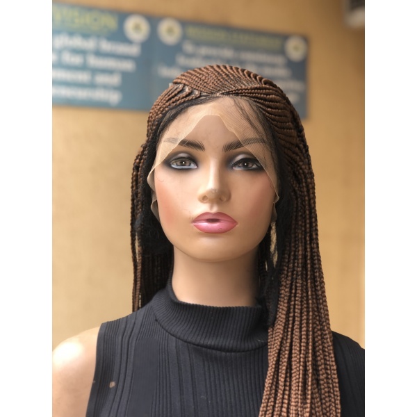 32 inches Light Aurburn Half Simply Back Cornrow With Box Braids