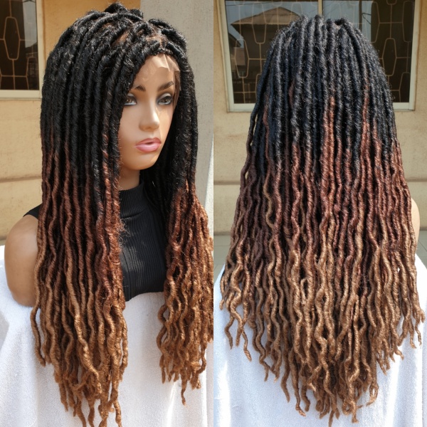 Ombre Soft locs,Braided Wig Full lace Gypsy Soft Locs 20inches