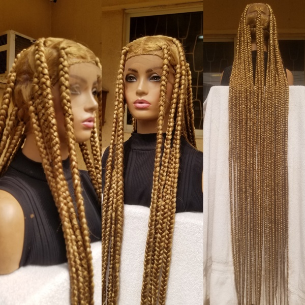 Jumbo bros braids braided outlets wig blonde