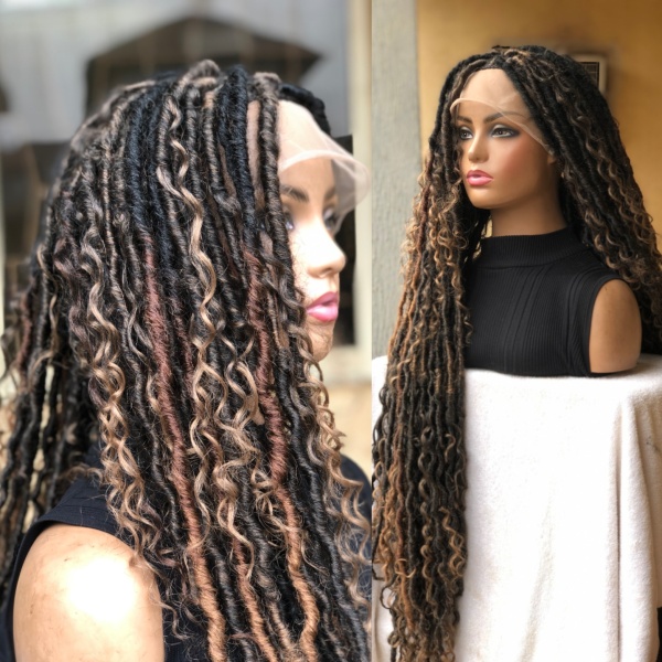 Braided Wig Full Lace Boho locs 36inches