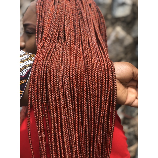 30 inches 4x8 Closure Ready to Ship Knotless Box Braids