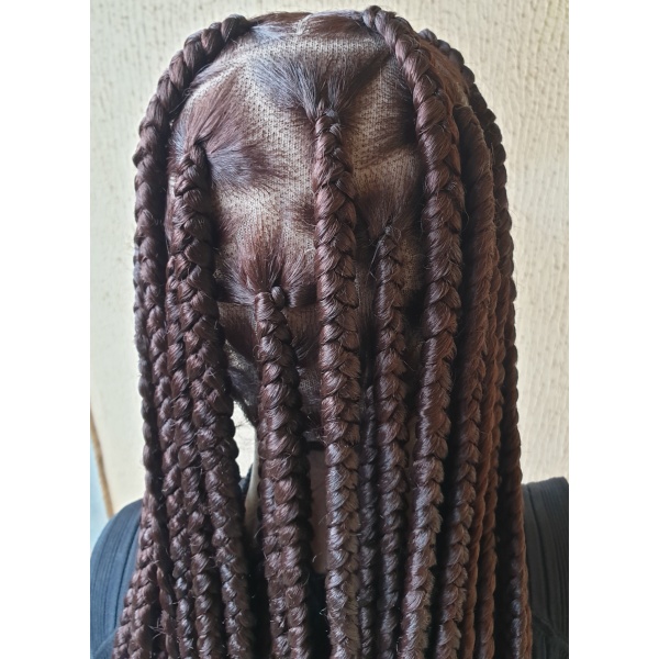 Braided Wig Jumbo Knotless Triangle Part Braids 40 inches