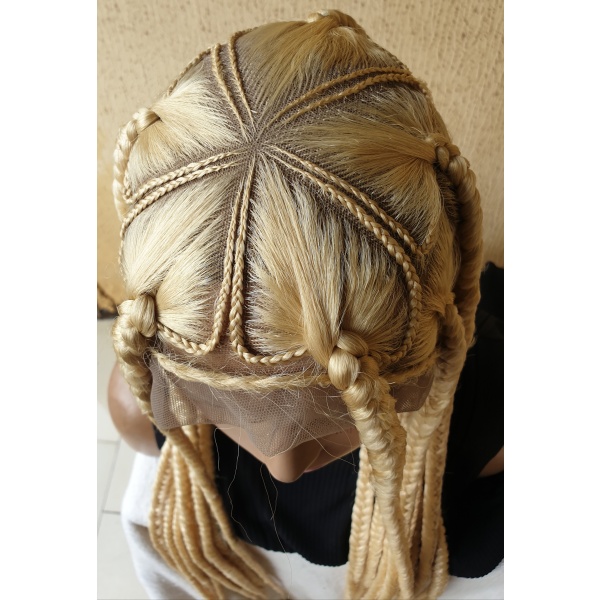 Braided Wig 40 inches Blonde Jumbo Knotless Braids