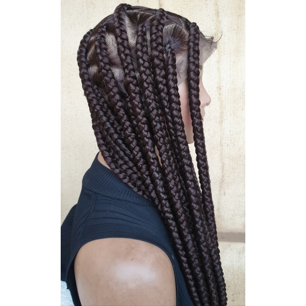 Braided Wig Jumbo Knotless Triangle Part Braids 40 inches