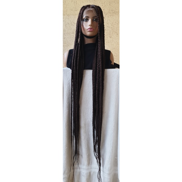 Braided Wig Jumbo Knotless Triangle Part Braids 40 inches