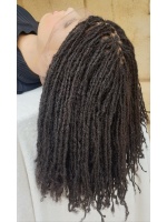 Human Hair Skinny Dread Locs, Sister locks Full Lace Wig,16inches ...