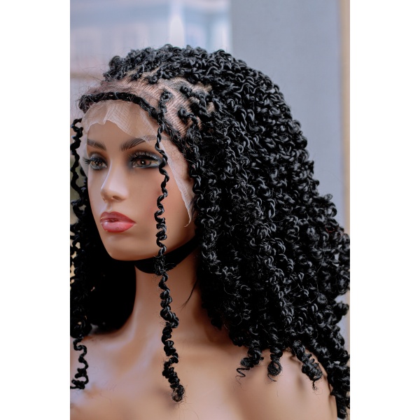 Braided Synthetic Spring Twist,lace wig,Glueless  wig