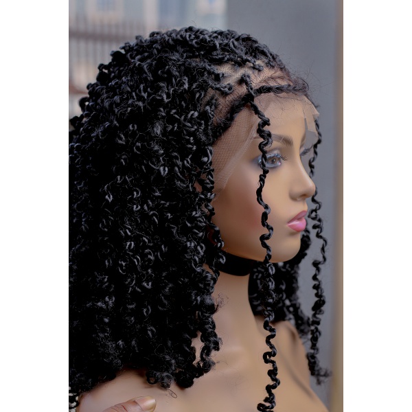 Braided Synthetic Spring Twist,lace wig,Glueless  wig