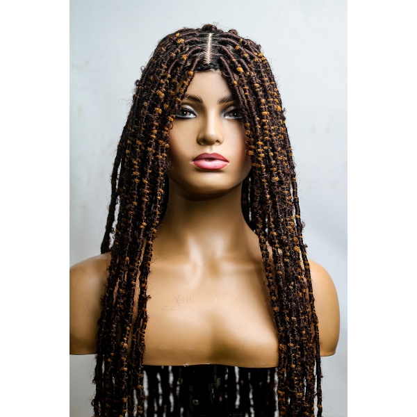 36 Inches Skinny Nappy Soft Locs on Full lace wig