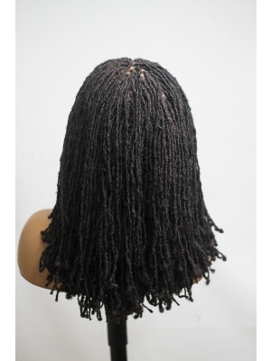 Synthetic Skinny Locs, Sister Locs Black Full lace Wig