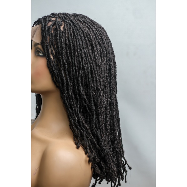 Skinny Locs, Sister Locs Black Full lace Wig, Full Density