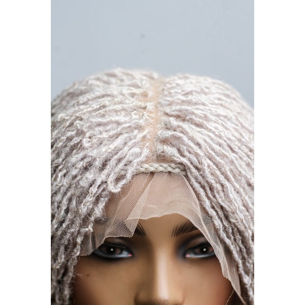 Skinny Locs, Sister Locs White Full Lace Wig