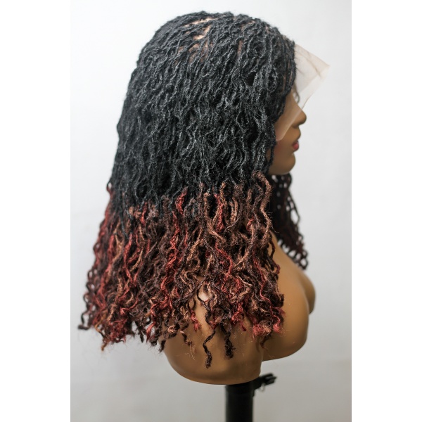 Skinny Locs, Sister Locs Ombre Full lace Wig