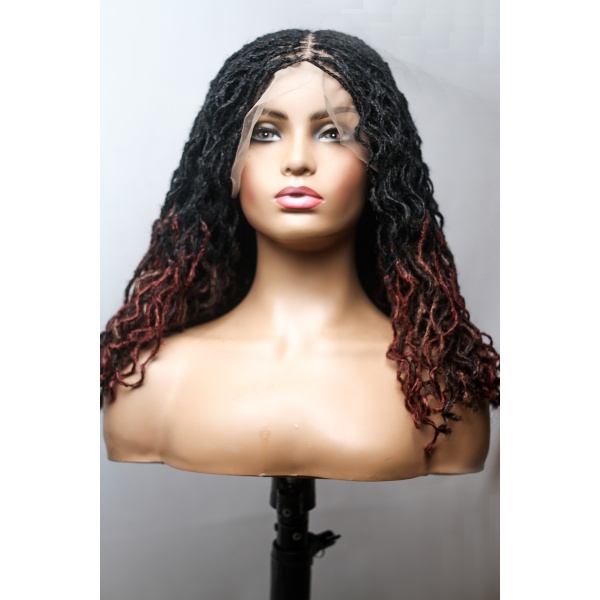 Skinny Locs, Sister Locs Ombre Full lace Wig