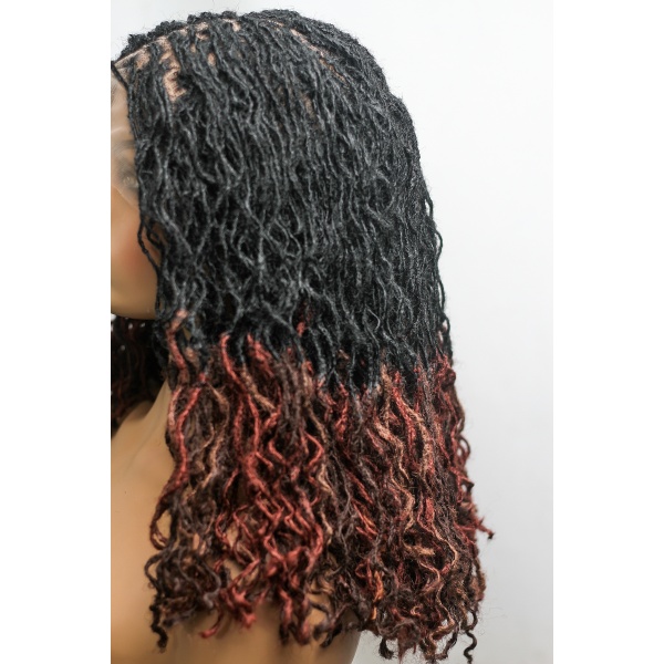 Skinny Locs, Sister Locs Ombre Full lace Wig