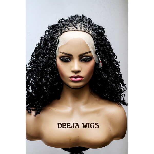Braided Synthetic Spring Twist,lace wig,Glueless wig