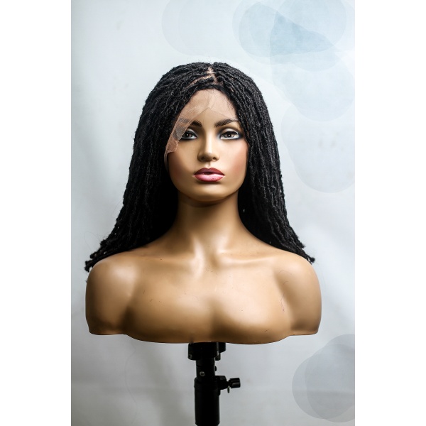 Skinny Locs, Sister Locs Black Full lace Wig, Full Density