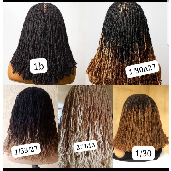 Skinny Locs, Sister Locs Black Full lace Wig, Full Density