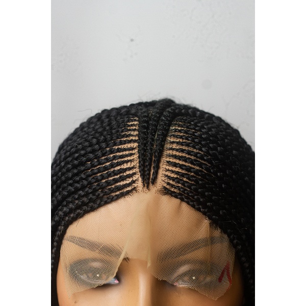 Guess lace wig, Fulani Cornrows with Single Braids