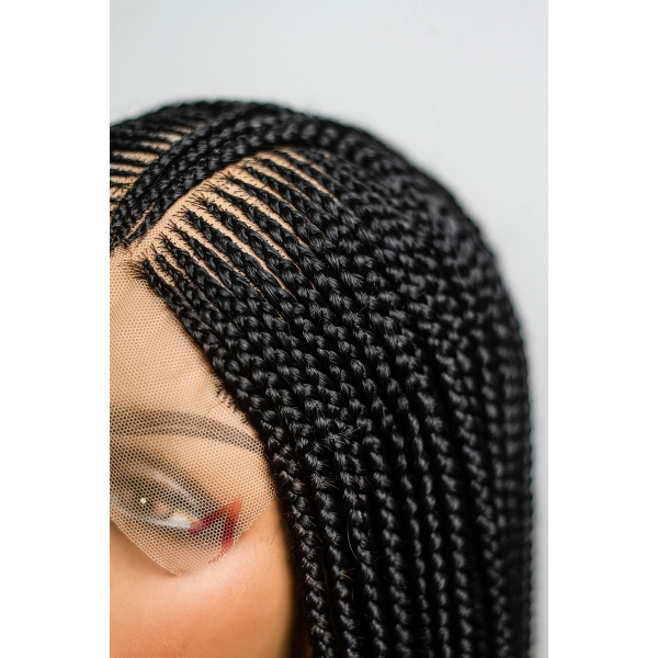 Guess lace wig, Fulani Cornrows with Single Braids