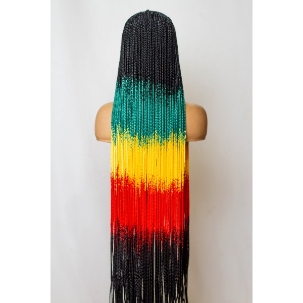 Guess lace wig, Fulani Cornrows with Single Braids