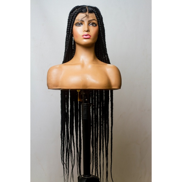 Braided Wig, 42 Inches Knotless Jumbo Braids on Full lace.