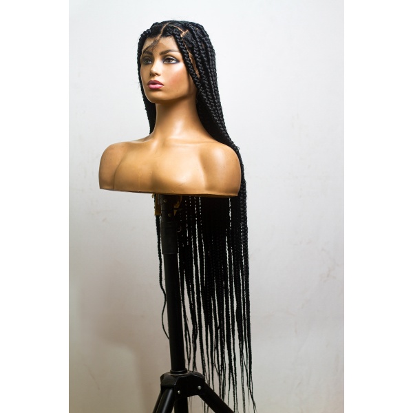 Braided Wig, 42 Inches Knotless Jumbo Braids on Full lace.