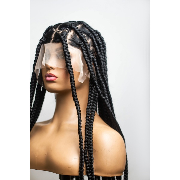 Knotless Braids on glue less full lace,42 inches