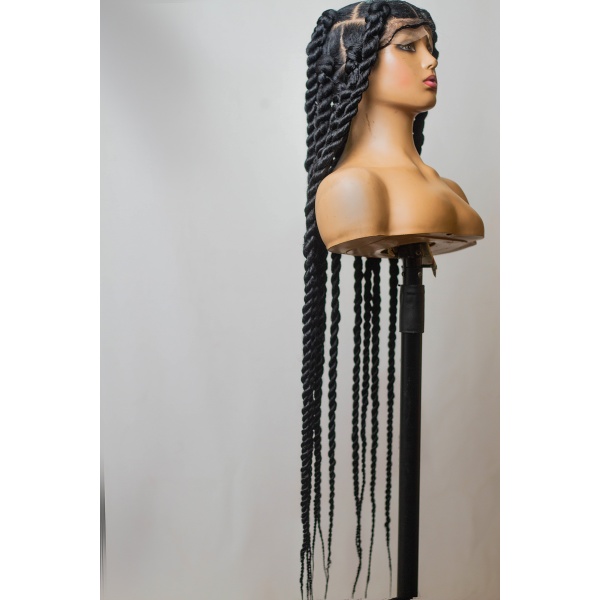 Braided Wig, 42 Inches Knotless Jumbo Twist on Full lace.