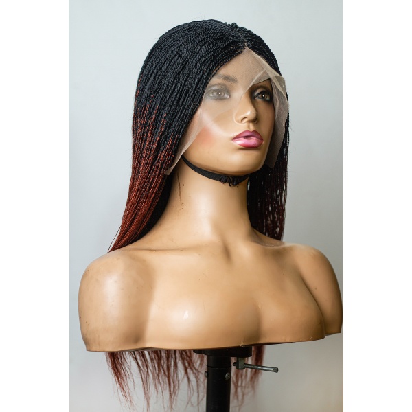 Ombre Auburn Million Twist,Senegalese Twist, Skinny Twist,Micro Braids, Full Lace 26 Inches