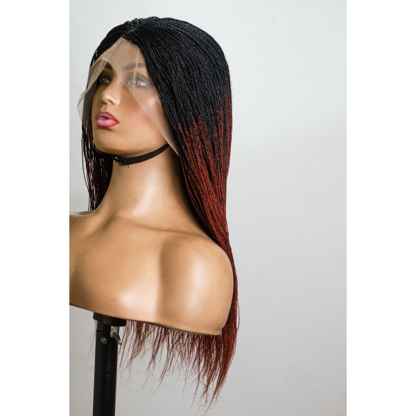 Ombre Auburn Million Twist,Senegalese Twist, Skinny Twist,Micro Braids, Full Lace 26 Inches