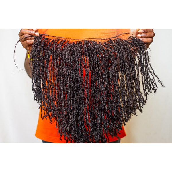 Braided Frontal Piece, 100 Percent Human Hair Sisterlocs, Skinny Dreadlocks