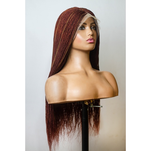 Arburn and blonde Highlight, Skinny Twist,Micro Braids, Full Lace 26 Inches