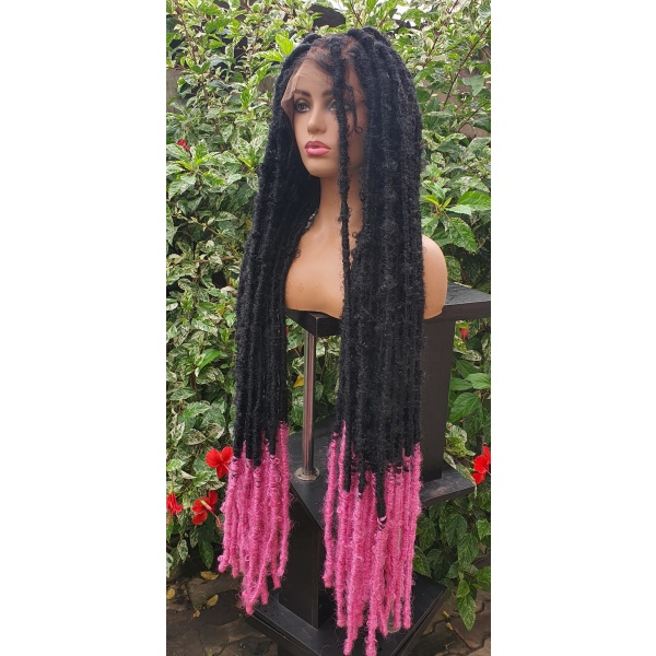 Ombre Destressed locs,Soft Dreadlocks,Faux Locs ,Full lace 30 inches