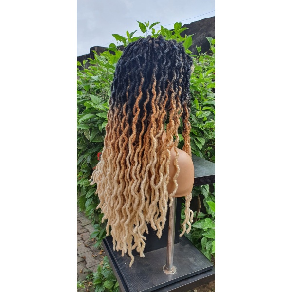 Ombre Braidwigs, Braided dread locs,Gypsy locs,crochet locs wig.Goddess Faux locs,soft locs wig,wig for black women.