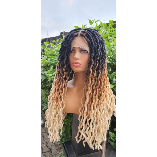 Ombre Braidwigs, Braided dread locs,Gypsy locs,crochet locs wig.Goddess Faux locs,soft locs wig,wig for black women.