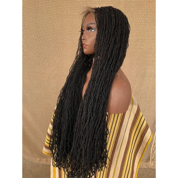 Full lace Sisterlocs Wig, Skinny Dreadlocs Wig, Locs Wig 36 inches