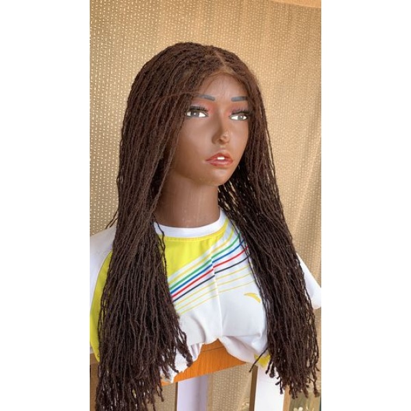 Synthetic Full lace Sisterlocs wig, Glueless Sisterlocs Wig, 20 inches