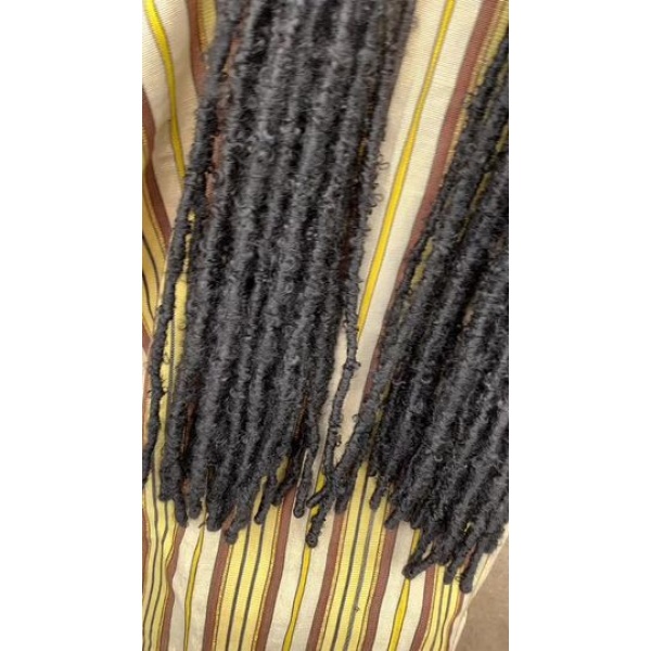 Off Black Distressed Locs Wig, Glueless Color 2 Butterflylocs Wig, 42 inches