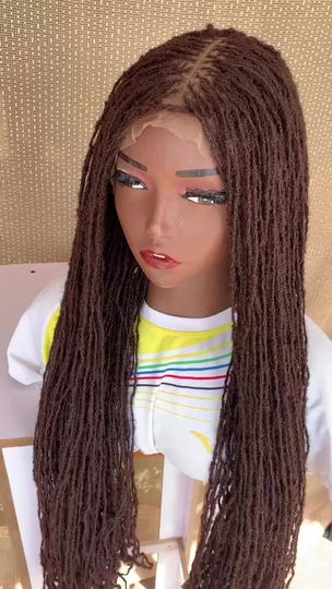 Full lace Dark Brown Sisterlocs Wig, Skinny Dreadlocs Wig, Locs Wig 36 inches